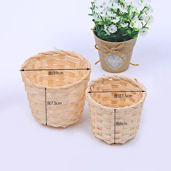 Ракита, кошница за цветя, бамбук ракита, кошница за пазаруване, сортиране на отпадъци от работния плот, кошница за съхранение вкъщи, кошница от ракита, от бамбук и дърво
