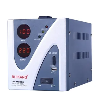 Регулатор на напрежение релейного тип 2000 VA USB регулатор на Напрежение 220 В 10 kva Автоматичен стабилизатор на напрежението на вентилатор за охлаждане