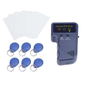 Ръчна Копирна Машина RFID-карти, 125 khz ID (EM4100/HID/AWID) Восъчни Четец-Записващо Устройство с 6 Записываемыми Брелками + 6 Записващи Карти