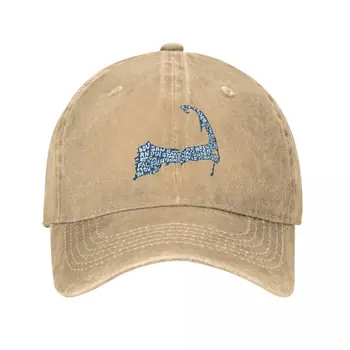Ръчно рисувани на ръка карта Кейп Код, Ковбойская шапка, туристически шапки за риболов на луксозни марка, дамски и мъжки