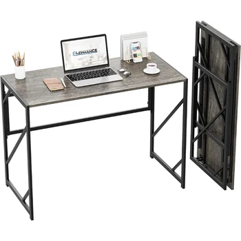 Сгъваема маса Elephance Работно компютърно бюро за офис, работно бюро, без монтаж, сгъваема маса за малки помещения