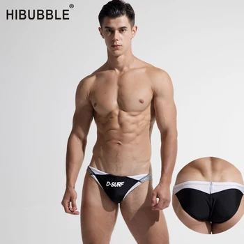 Секси мъжки бански HIBUBBLE за къпане, гей-бански костюми, мъжки къси шорти за плуване, 2018 Летни мъжки шорти за къпане