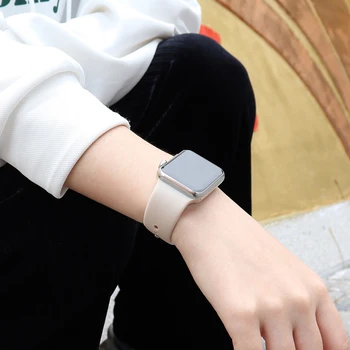 Силиконов Ремък За Apple Watch Band Ultra 49мм 45 мм 44mm 41мм 40 мм Каишка За Часовник Гривна correa iwatch Series 3 4 5 6 7 8 SE