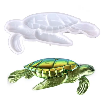 Силиконова форма за морски костенурки със собствените си ръце, форма за леене от епоксидна смола с кристали, декорация на стените у дома за ръчна работа, инструменти за бродерия