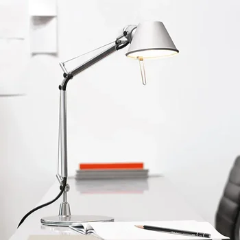 Сребро led лампа в скандинавски стил, ретро стил, регулируеми за спални, хол, хотел, офис, дизайнерско торшера