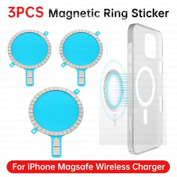 Стикер с магнитен пръстен Безжичен кабел за зареждане магнит за Apple Iphone 14 15 Плюс 13 12 Pro Max 11 Xs X Калъф Magsafe Зарядно устройство за Кола