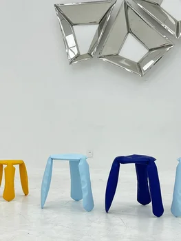 Столче за балони ръчно изработени скандинавските дизайнери, сгъваеми, метални столове от неръждаема стомана, лесен табуретка луксозен цвят.