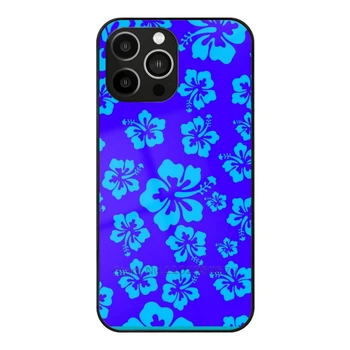 Стъклена Калъф За мобилен Телефон С Гавайским Тропически Принтом Цвят на морските Вълни и Гибискусом За Iphone 14 11 12 13 Pro Xr X 7 8 Xs Max 6S 5S