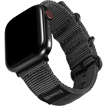 Супер Удобен Найлонов спортен каишка Apple Watch Band 40 41 45 40 44 мм за iwatch 7 5 6 se 2 3 38 мм 42 мм удължен каишка Черен