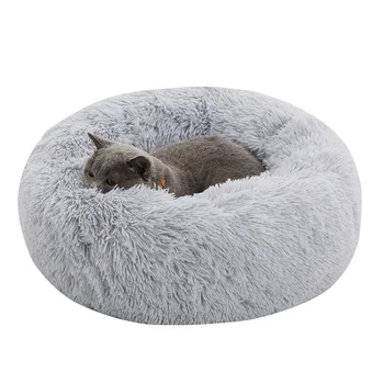 Супер мека подвижна луксозен кръгъл диван за домашни любимци, Моющаяся възглавници, легло за кучета и котки 0