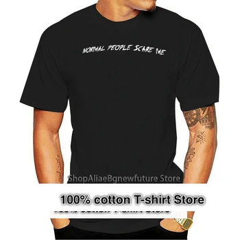 Тениска American Horror Story, Тениска NORMAL PEOPLE SCARE ME, Базова Страхотна тениска от 100 Памук, Негабаритная Тениска С къс ръкав