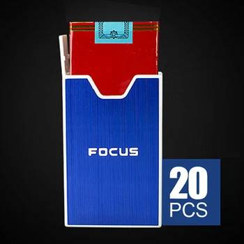 Устойчив на натиск и влага пластмасов портсигар Focus, 20 столове, мека опаковка, твърд софтбокс, аксесоари за пушачи 0