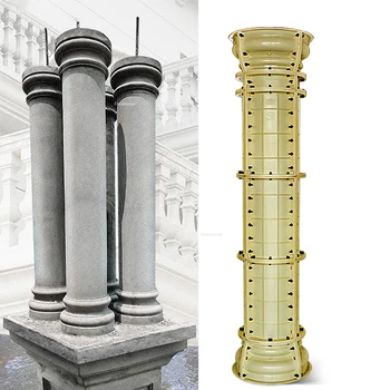 Форма за Европейската Римски колони, открит вътрешен двор, форма за бетона на цилиндъра от ABS-пластмаса, Градинска разчита на покрива, Формираща строеж кофраж