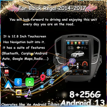 Черен За Buick Regal 2014-2017 Авто Радио Мултимедия Android 1din без 2din С Екран, Bluetooth Carplay Авто Автостерео