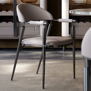 Черни Модерен Минималистичные Трапезни столове Удобни от неръждаема стомана Геймерский стол за кафе в градината, Стая за риболов Cadeira Мебели за дома