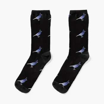 Чорапи Steller's Jay със синьо-бял принтом crazy hiking golf Момче, детски чорапи за момчета, женски