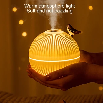 Чучулига Птиче Светлината Овлажнител на Въздуха нощна светлина със Стойка Овлажнител Студена Мъгла Регулируема Яркост Зареждане Чрез USB Декоративен
