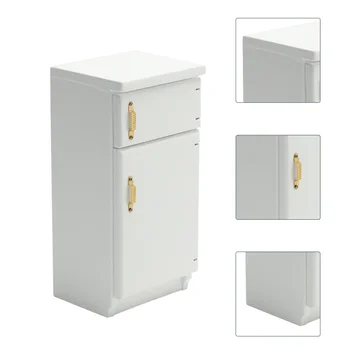 Ярък модел на мини-хладилник Миниатюрни мебели Модел на хладилника Декорация на дома