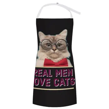истинските мъже обичат котки, престилка, домашни аксесоари за дома и кухнята