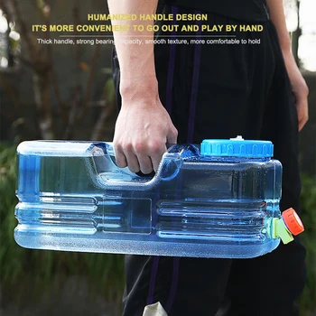 кофа за вода за къмпинг обем 5,5-10л, капацитетът за съхранение на вода с кранче, авто кран за храни, по-голям капацитет за пикник 0