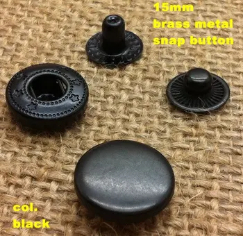 черна метална бутон 15 мм, 100 бр./лот, безплатна доставка чрез CPAM