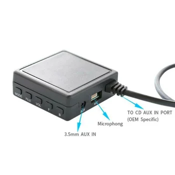 1 Комплект Модул-Авто Музикален Адаптер 5.0 AUX USB, Безжичен аудио кабел, Адаптер за Микрофон За Автомобилни Стерео системи Pioneer IP-BUS 1