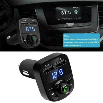 1 бр. X8 Автомобилен Bluetooth FM трансмитер, MP3 плеър, мултифункционален зарядно за кола, аксесоари за автомобили 1
