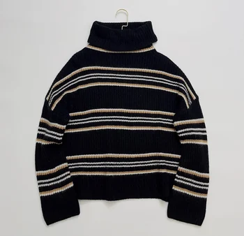 2023 Есен/Зима Нов Вълнен пуловер с ворсовым яка 1201 1