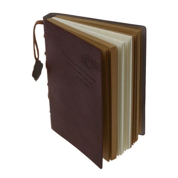 2X Елегантен класически тетрадка реколта кожени корици с чисти страници за дневник 1