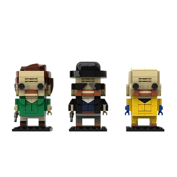 Moc Уолтър Уайт Brickheadz Строителни блокове Филм на всички сериозни Главният герой Наркобарон Нкжи Модел Учител Комплекти Тухли Играчка 1