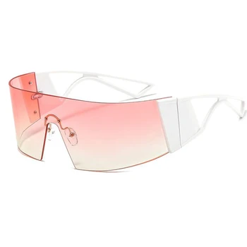 Големи Слънчеви очила с черна козирка, за жени и за мъже, Луксозни Маркови Дизайнерски Слънчеви очила без рамки, мъжки слънчеви очила 1