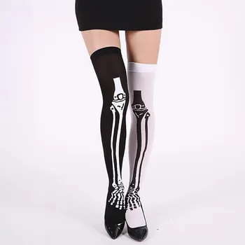 Дамски дълги чорапи до бедрото, чорапогащи над коляното, Празнични чорапи за cosplay, Чорапи за Хелоуин, пълни с чорапи 1