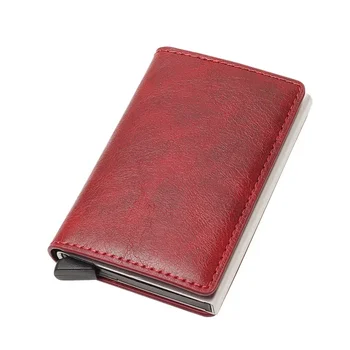 Елегантен минималистичен чантата си, държач за кредитни карти, мъжки портмонета, калъф за банкови карти, малък кожен тънък мини чантата Magic Mini 1