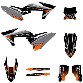За KTM EXC XCW 2024-2025 Комплекти стикери с графичен фон за KTM SX SXF XC-F 2023 2024 125 150 200 250 300 350 400 450 1