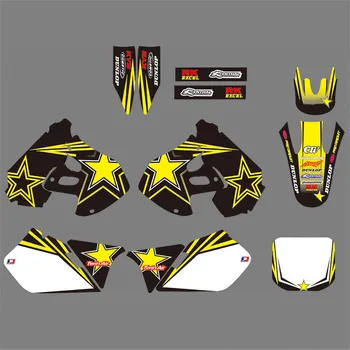 За SUZUKI RM125 RM250 1999 2000 Поръчка за мотоциклет, пълен набор от графични етикети, 3M, набор от отличителни знаци за SUZUKI 250 RM RM 125 1