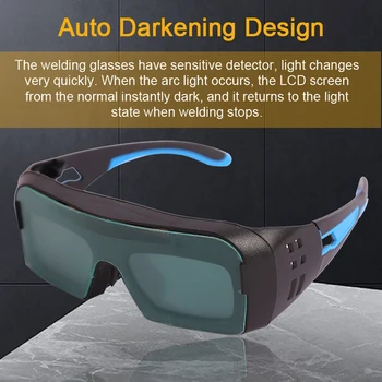 Заваръчни очила с автоматично затъмняване, Предпазни Очила за заварчици на слънчевата енергия, Очила за аргонодуговой заваряване, Очила за электросварки, Практични 1
