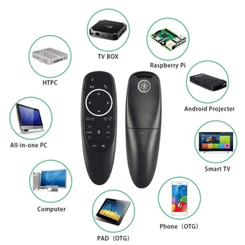 Интелигентен глас, дистанционно управление с Безжична Air Fly Mouse 2.4 G G10 G10S Pro с гироскопом и IR обучението за Android TV Box 1