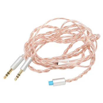 Кабел за обновяване на слушалки Двойна 3,5 мм 2-Жилен кабел Усукана звук Без загуба на Подмяна на кабел за слушалки 3 в 1 за T5P за Z7M2 за Ananda 1
