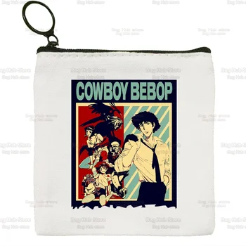 Каубойски Bebop Аниме и Манга Space Спайк Ретро Мини-портфейл, чанта за дреболии, Битови преносими Ключове, чанта за съхранение на карти, чанта с цип 1