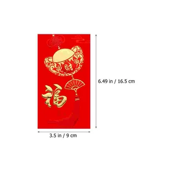 Коледни червени пликове Хунбао с червен джоб на Нова година, рожден Ден на пролетния фестивал, Сватбата на червени подарък пликове за пари 1