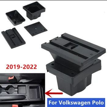 Кутия за подлакътник на Volkswagen virtus За автомобилния подлакътник Volkswagen Polo 2019-2022 Централна кутия за съхранение на автомобилни аксесоари, USB 1
