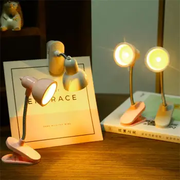 Мини-Портретно Лампа Лампа За четене Мини Клипса За Обучение Настолна Лампа На Батерии Гъвкава Нощна Настолна Лампа Осветление LED Лампи 1