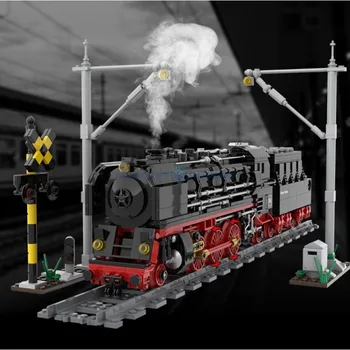 Модел на влака BR01 MOC DK80016, имитация на парни локомотиви, Пътни блокове, Трамвай транспорт, Образователни тухли, Подаръчен комплект играчки за момчета 1