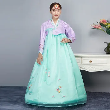 Нова година Корейски традиционни Корейски ханбок, Женски дворец, Корейска рокля ханбок, танц с костюм на етническите малцинства 1