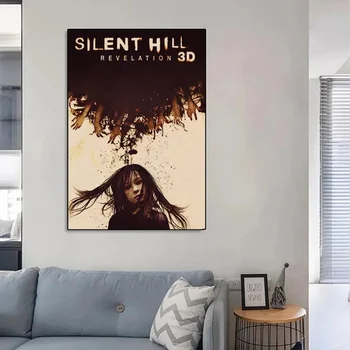 Плакат на класически филм Silent Hill, хартия за бар Kraft Club, Ретро Плакат, Стенни картини, стикери за стенописи в спалнята, кабинета 1