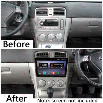 Рамка на радиото в колата, за Subaru Forester SG 2002-2008 9-инчов стереопанель 2DIN Теглене на кабели, захранващ Кабел адаптер Конектор 1