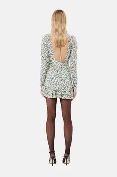 Рокли Alessandra RICH 2024 Ново банкет рокля с къса пола на цветчета от висококачествен дизайнер 1