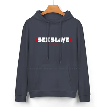 Секс-рабыня (червено, бяло), Пуловер с качулка от чист памук, 24 цвят, Любовна рабыня, секс рабыня, Садомазо, БДСМ, робството, групповуха, Суинг 1