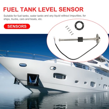Сензор на разхода на гориво от неръждаема стомана за лодки, автомобил, камион - Измерител на нивото на водата - водоустойчив IP67 (сребрист) 1