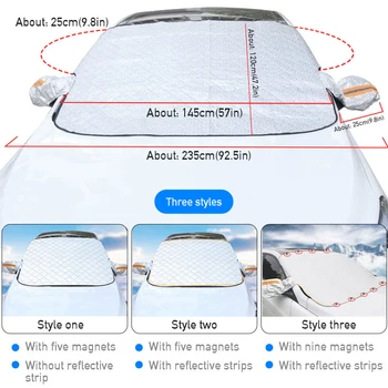 Сенника на предното стъкло на автомобила, снежната покривка, Магнитна кола капак, Водоустойчива защита от замръзване, защитни екрани за автомобили, Външно покритие автомобили 1
